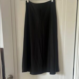 Express Black Maxi Satin Slip Skirt